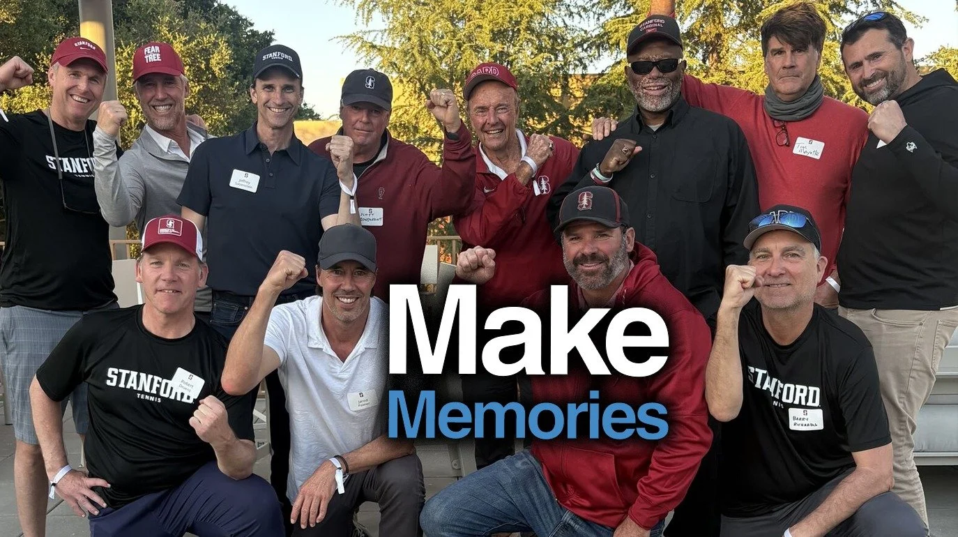 Got on a plane for a 24-hour trip.
And would do it again in a heartbeat.

Stanford Tennis didn't just give me two national titles under the legendary Dick Gould.

It gave me a second family.

That place changed my life.

Walked into the brand new Sta