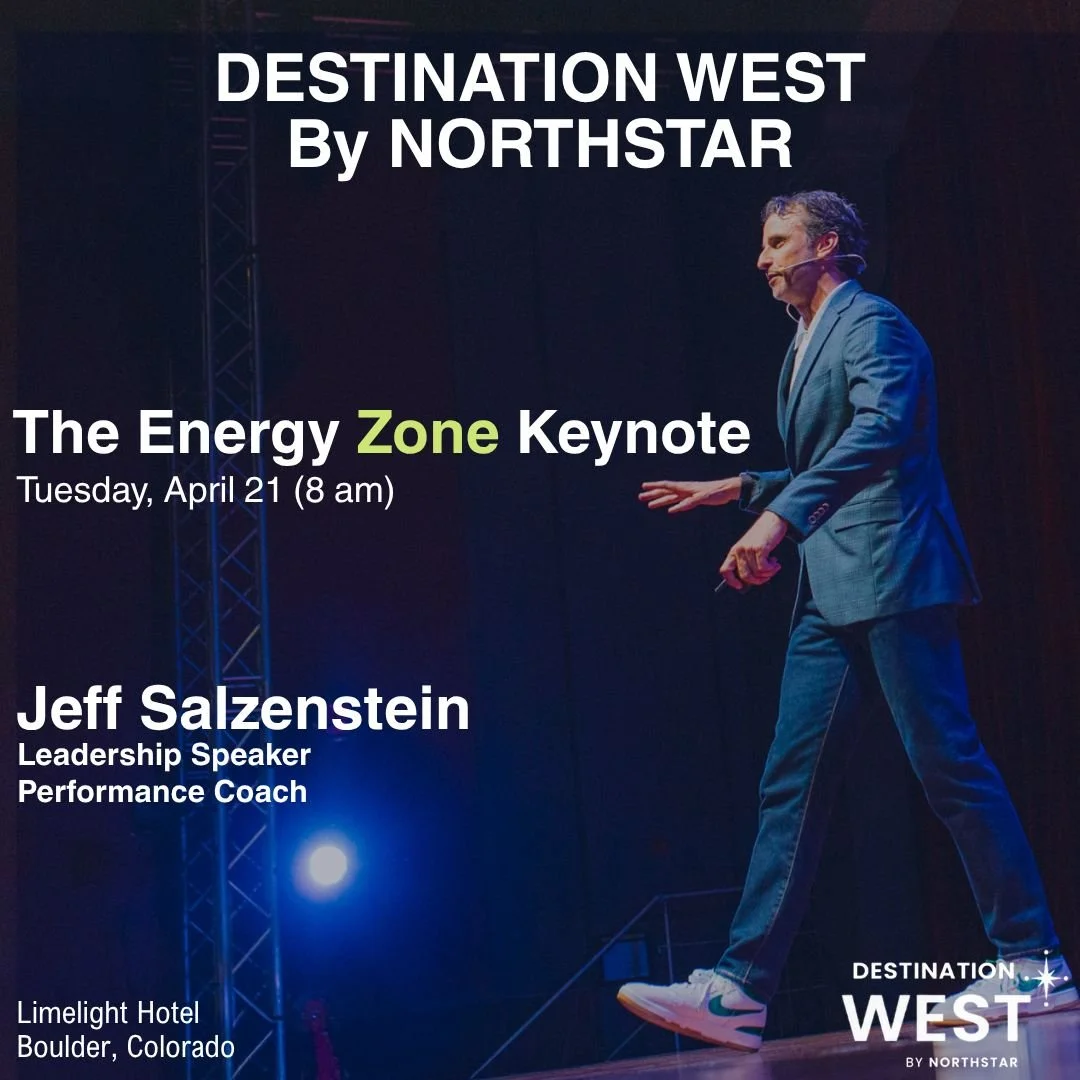 Your energy is the most undervalued asset in your life and your leadership.

I'm speaking at Destination West 2026 by Northstar Meetings Group in Boulder, Colorado at the Limelight Hotel. 

200 event professionals in the room.
The incredible people w