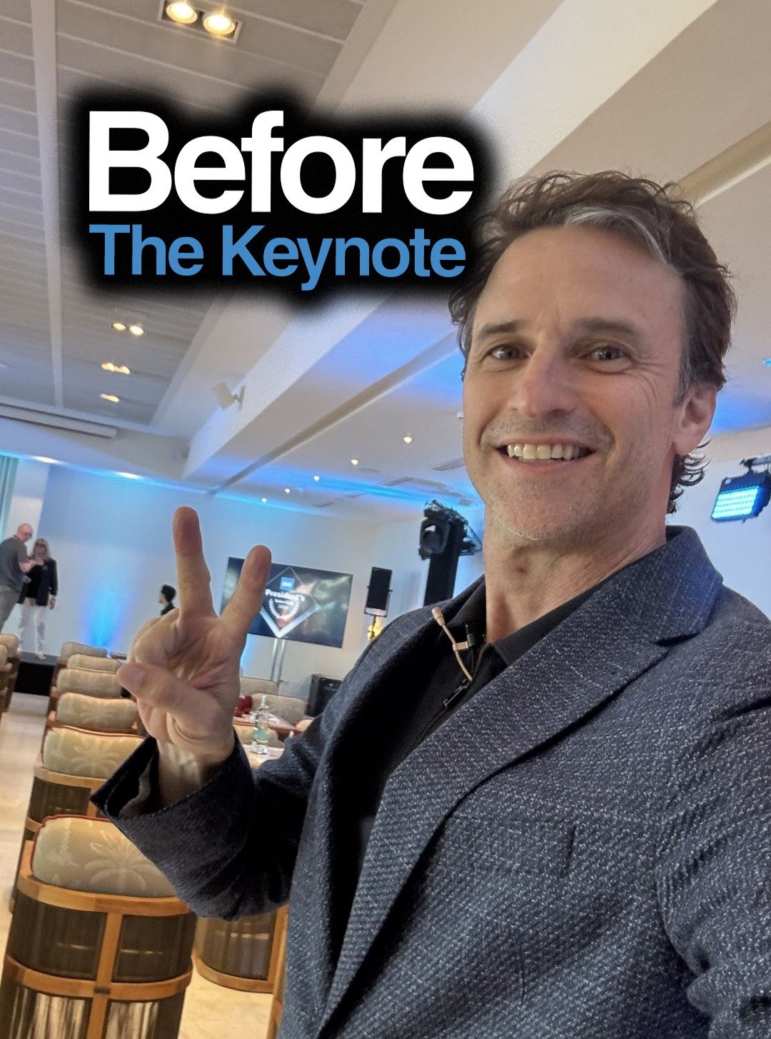 15 minutes until I hit this stage.

Marbella, Spain. 

A President's Club event celebrating the top sales professionals in manufacturing.

This moment right here? Living the dream.

Not just to be here. 

But to stand in front of people who've grinde