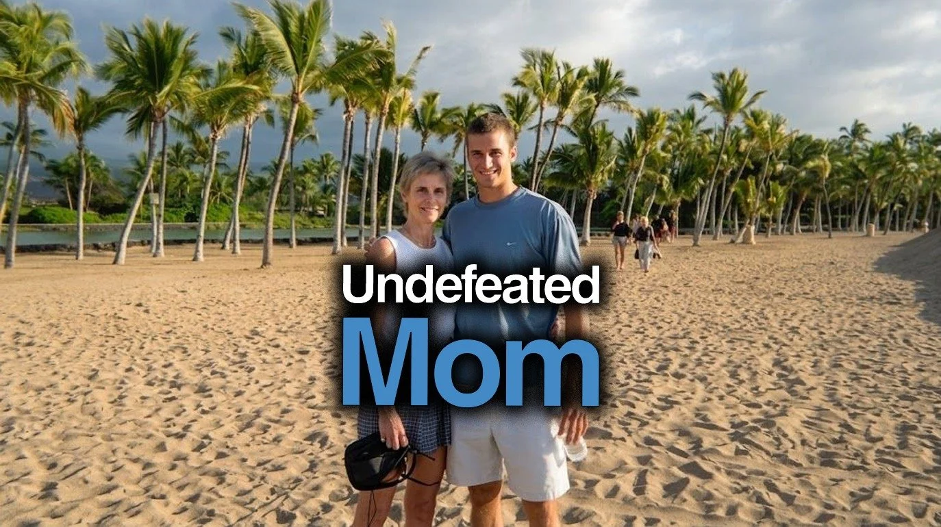 My mom retired undefeated against me.

I was 7 years old.
She was ruthless.

Moved me side to side.
Attacked my weak backhand.
Punished my second serve.
Mixed in drop shots and lobs that made me look silly.

And when I started pouting?

She turned it