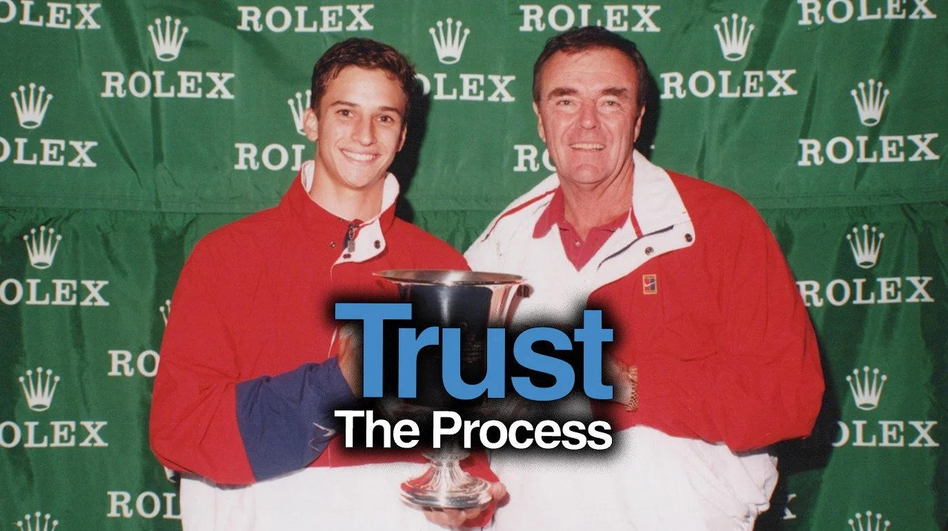 I played for the greatest college tennis coach of all time.

The thing that surprised me most? How boring his secret was.

Dick Gould.
17 national titles.
28 years.
Stanford Men's Tennis.
An absolute legend.

As team captain under Coach @gould_dick, 