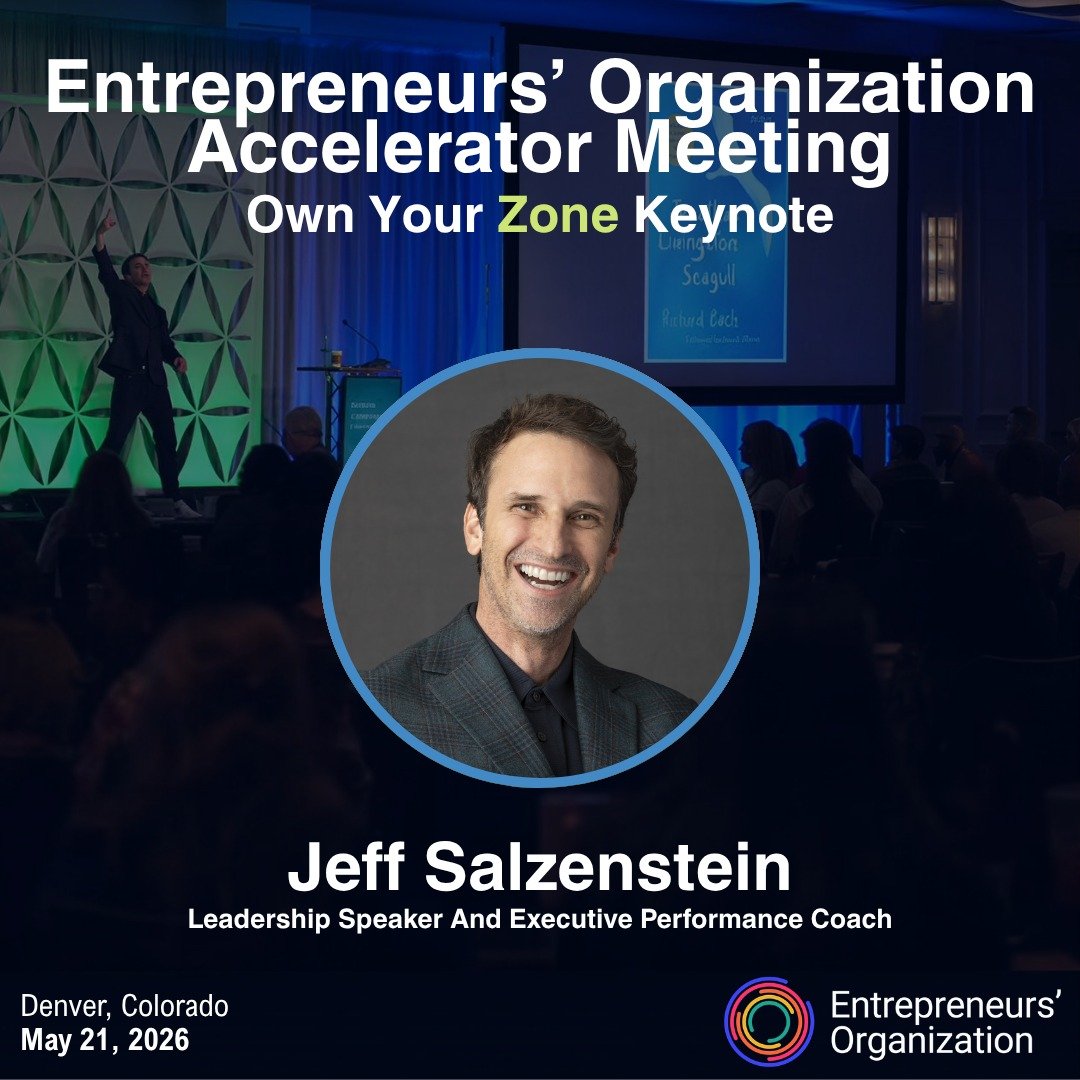 Heading to speak at a @entrepreneursorg Accelerator chapter meeting today in Denver, Colorado.

Jeff Corn invited me to share the Own Your Zone message with a room full of scrappy and gifted entrepreneurs and founders.

25 minutes. 
One big idea: 

H
