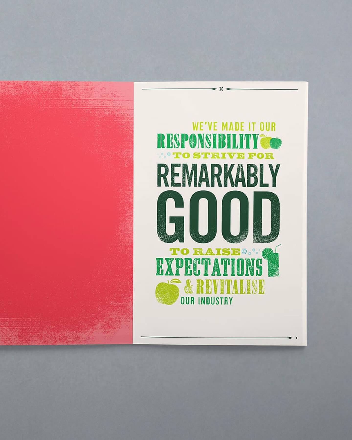 Cawston Press product booklets each embodying the brand&rsquo;s commitment to being &lsquo;Remarkably Good&rsquo; with a playful design aesthetic for each product range🧃