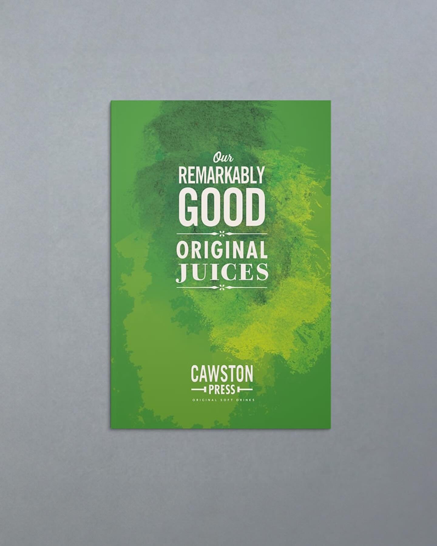 Cawston Press product booklets each embodying the brand&rsquo;s commitment to being &lsquo;Remarkably Good&rsquo; with a playful design aesthetic for each product range🧃