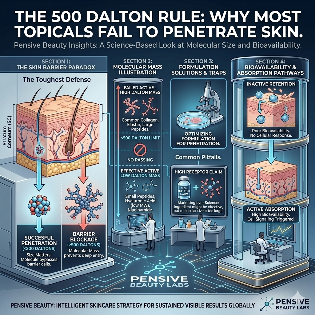 Why Most Topicals Fail: The 500-Dalton Skin Penetration Rule