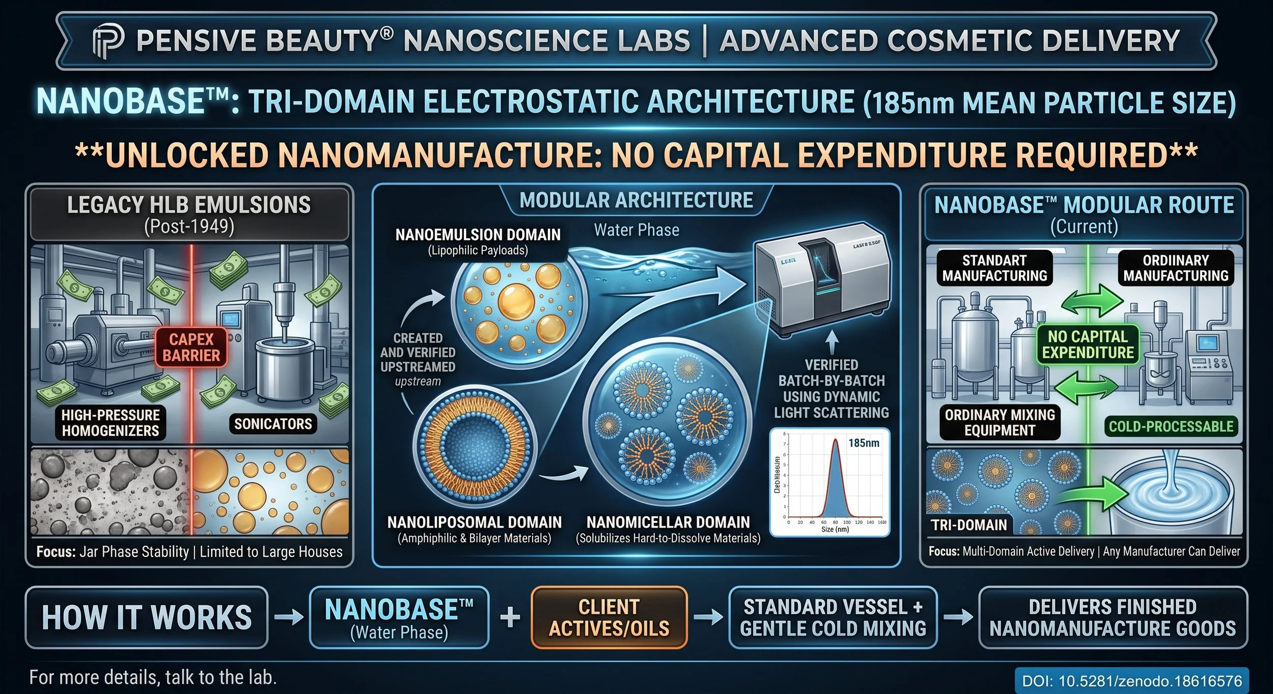 Nanoscience Without Capital Expenditure: How Tri-Domain Electrostatic Architecture Lets Any Contract Manufacturer Deliver Actives