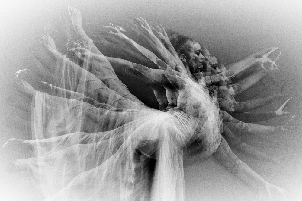 Dancer in motion against a clean studio backdrop near Nashville