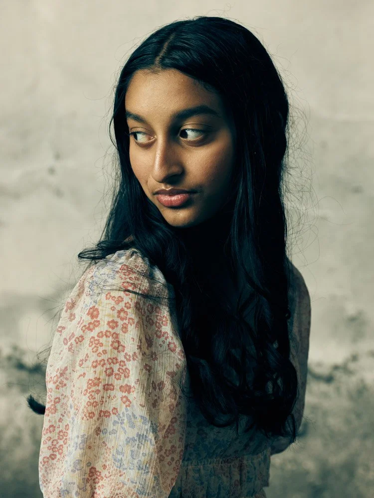 Child photographed in a relaxed studio portrait session near Nashville