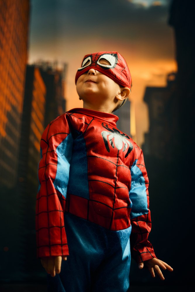 Child photographed in a relaxed studio portrait session near Nashville