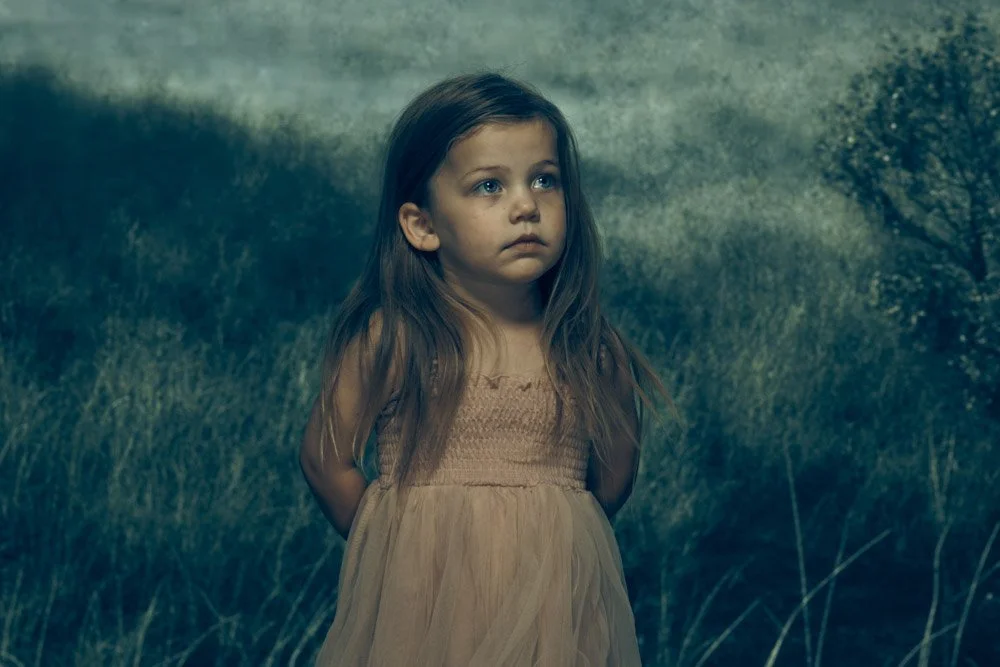 Children's studio portrait with soft, even lighting