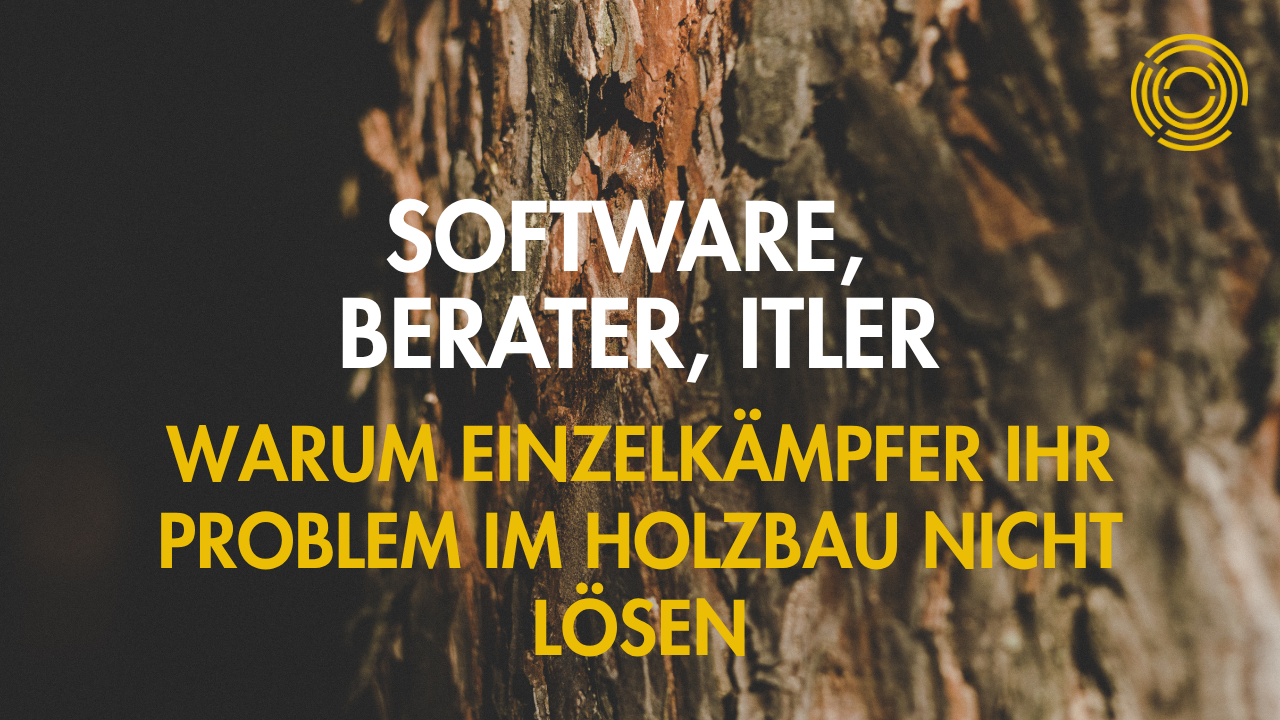 Software, Berater, ITler - Warum Einzelkämpfer Ihr Problem im Holzbau nicht lösen