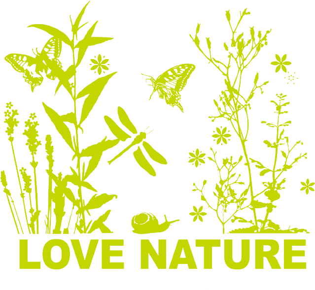 nature love vector meadow single color