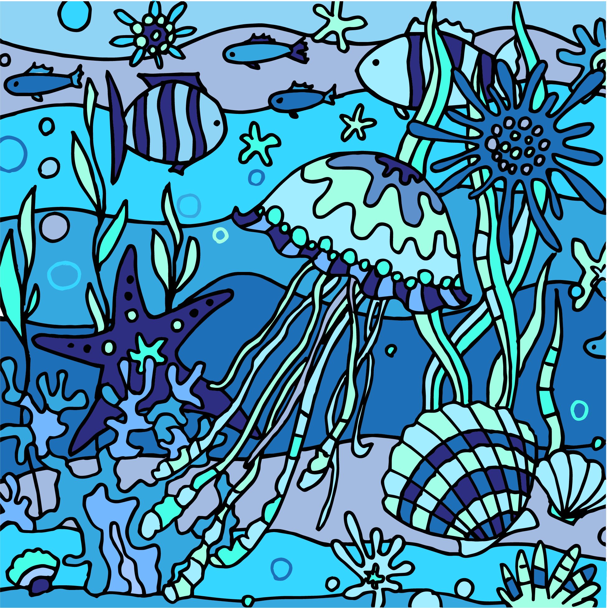 Unter Wasser Ozean 70er