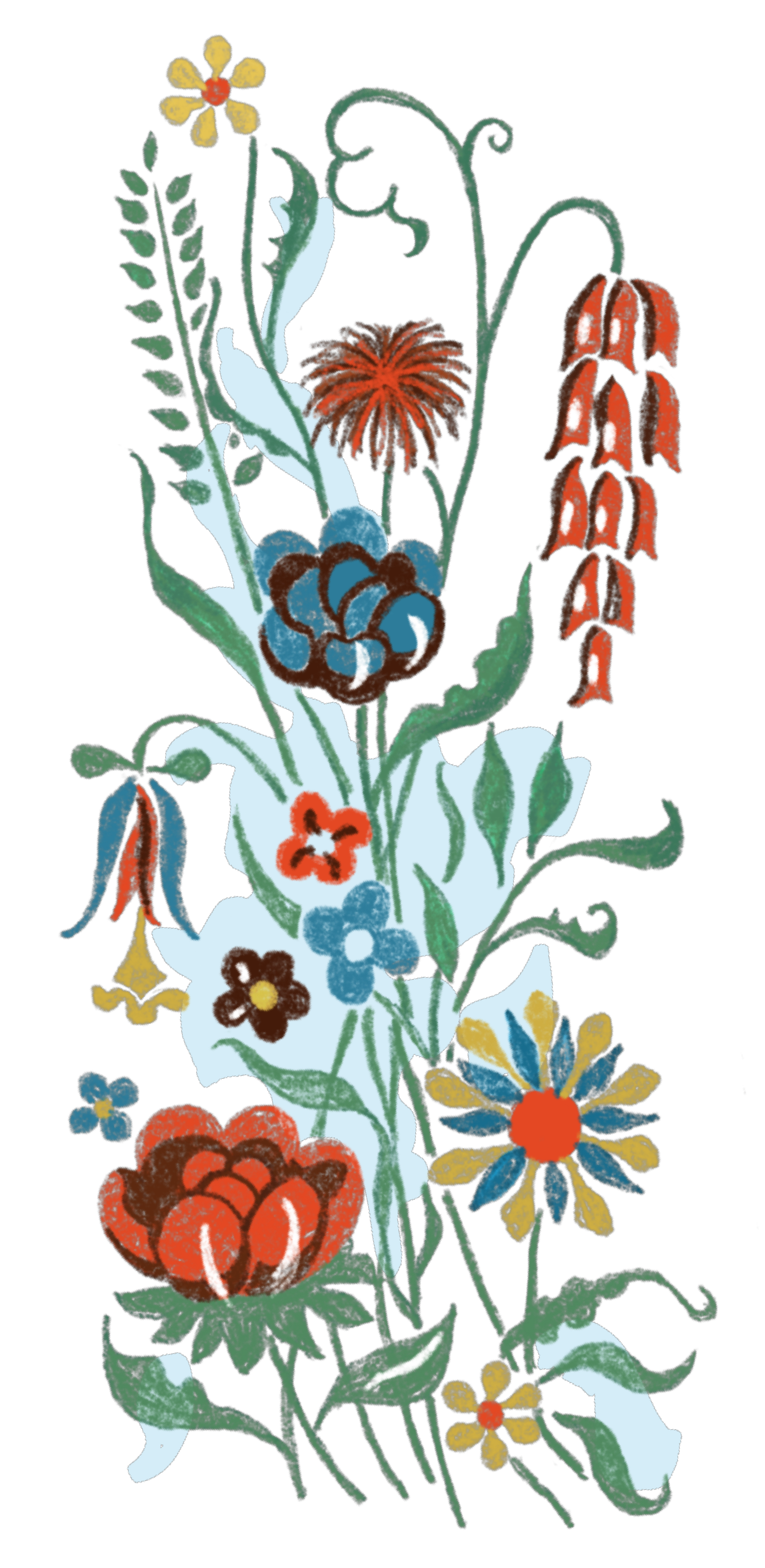 Design of 40s vintage flower arrangement