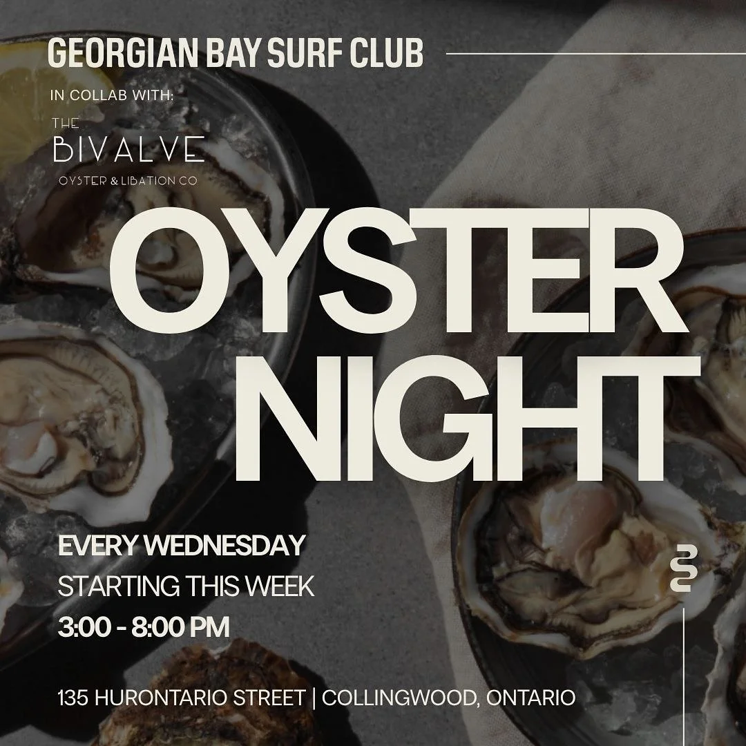 GBSC X The Bivalve starts this week 🦪

$10 glasses of Cava 🥂

3pm -&gt; 8pm 

Reserve your spot on Resy for walk on in when the time is right 🌊