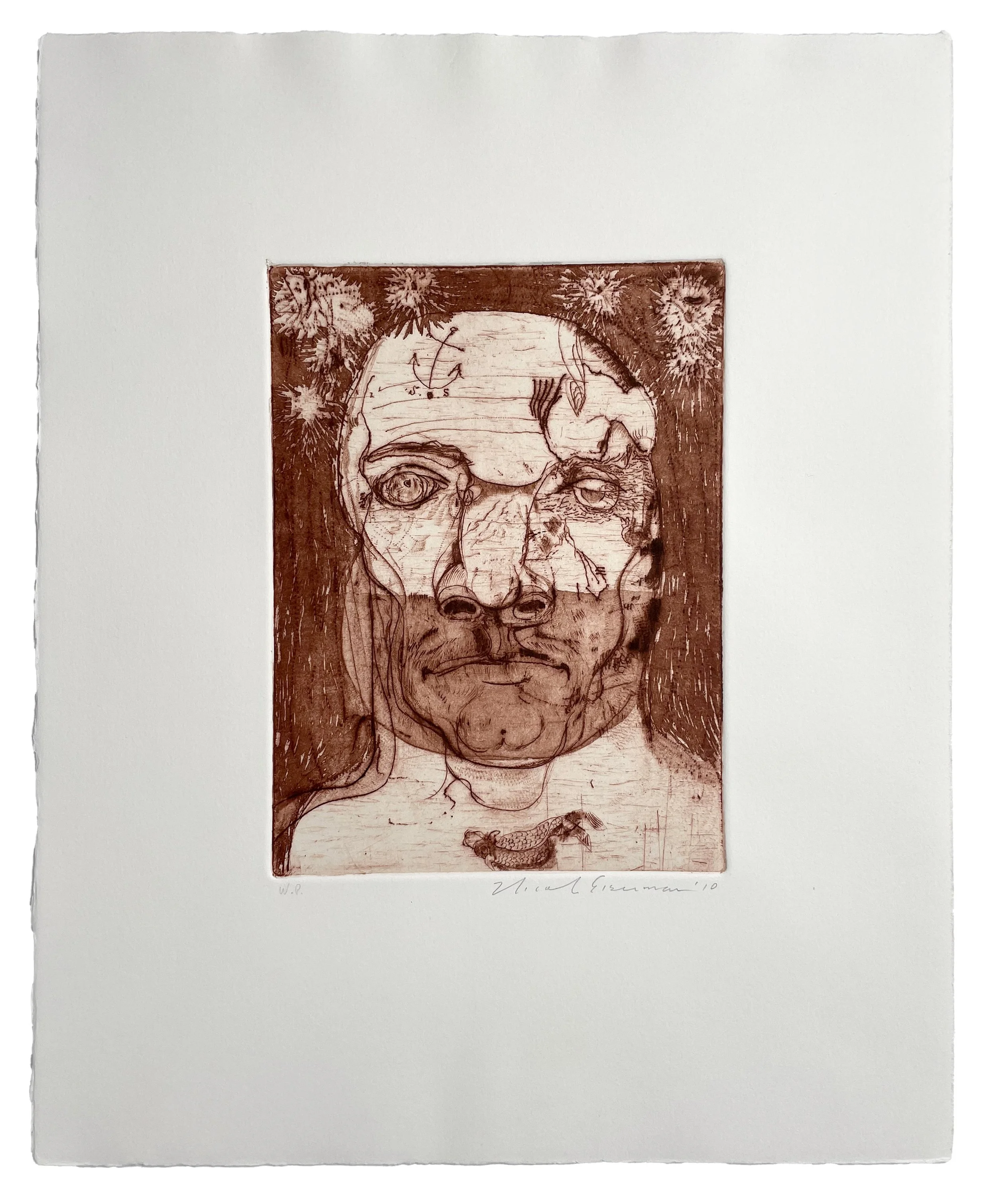 Fleet Week, 2010. Drypoint/aquatint etching with chine colle. Paper Size: 16 x 12 in. Proof