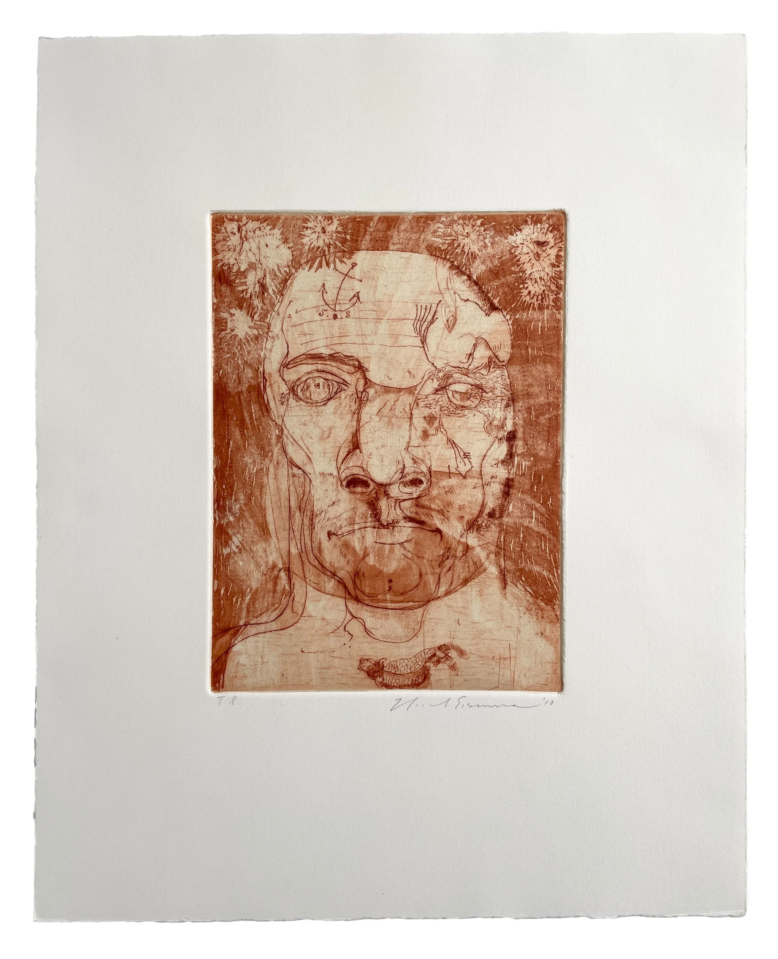 Fleet Week, 2010. Drypoint/aquatint etching with chine colle. Paper Size: 16 x 12 in. Proof