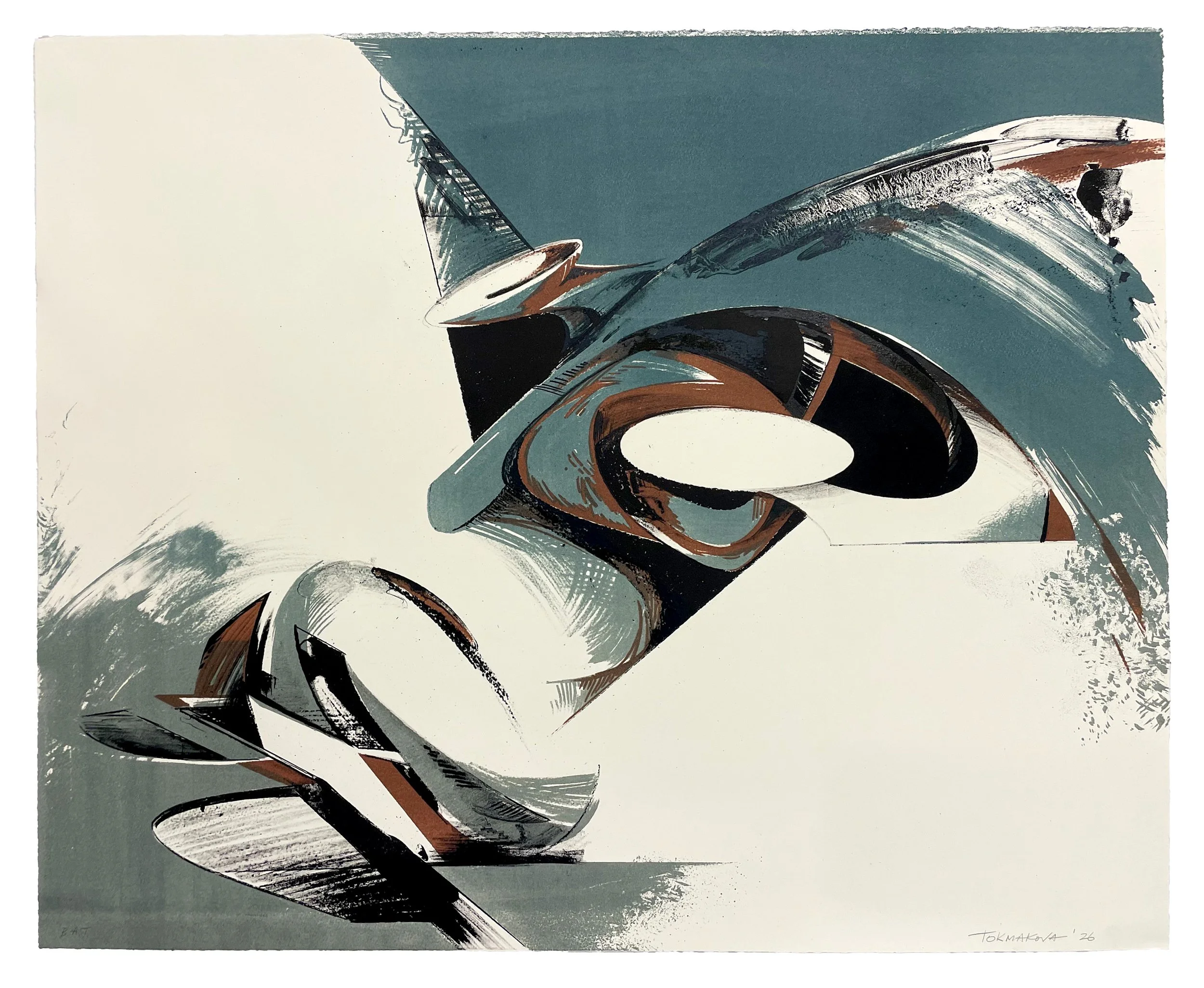 Shelter/Console II, 2026. Lithograph. 25 x 32 in. (bleed). Edition of 20