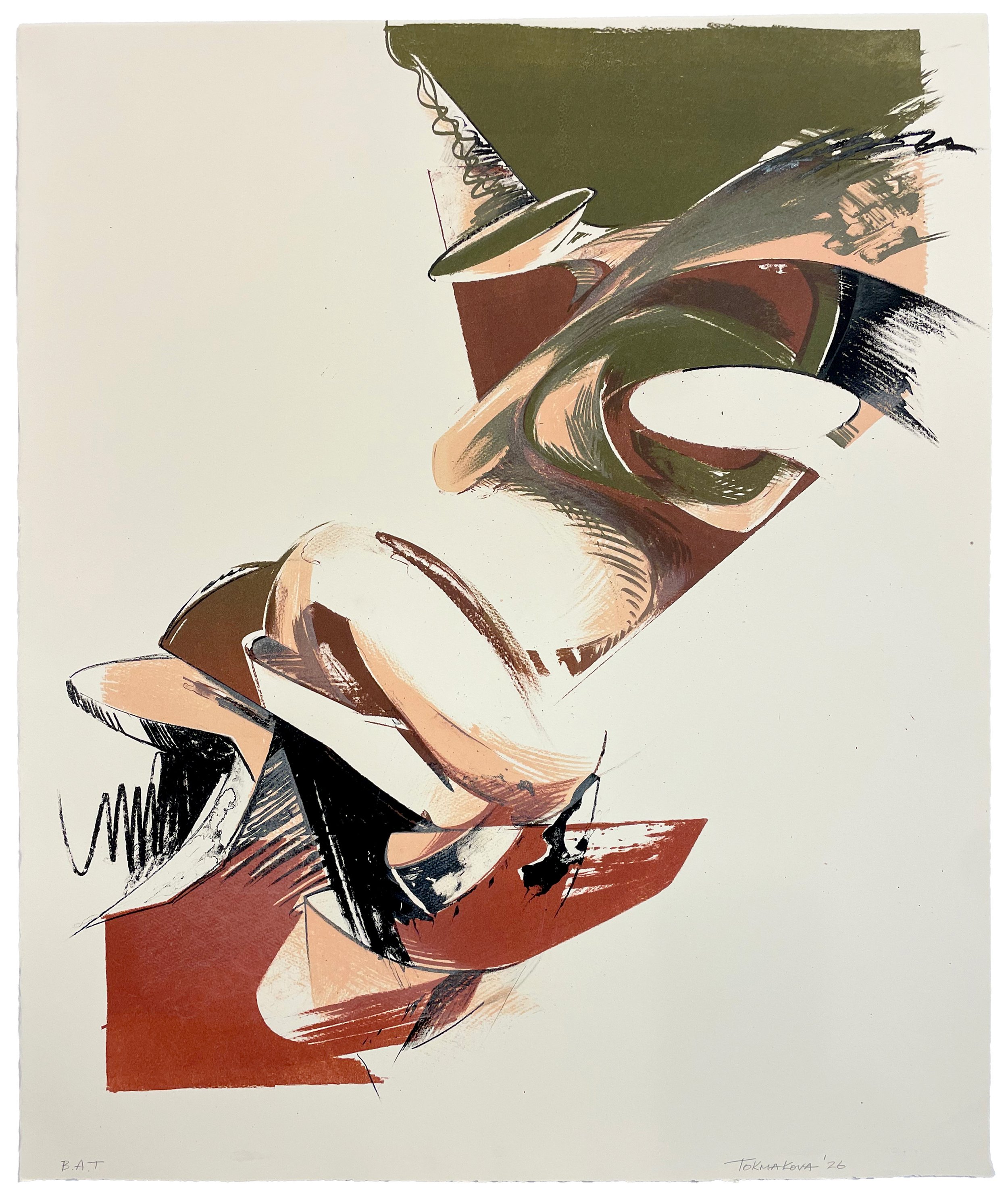 Shelter/Console I, 2026. Lithograph. 32 x 25 in. (bleed). Edition of 20