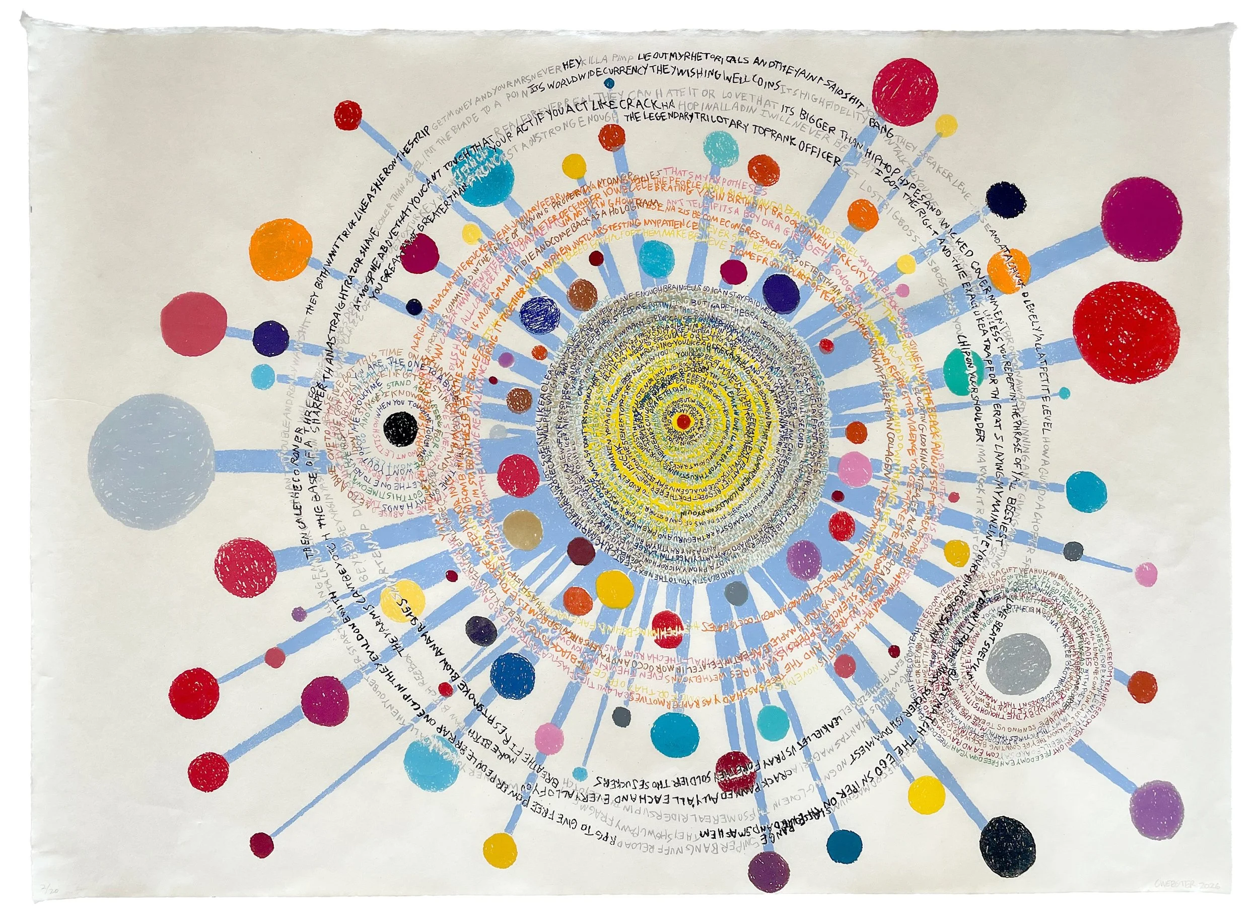 Sing It Out, 2026. Lithograph on gampi. 26 x 36 in. (bleed)