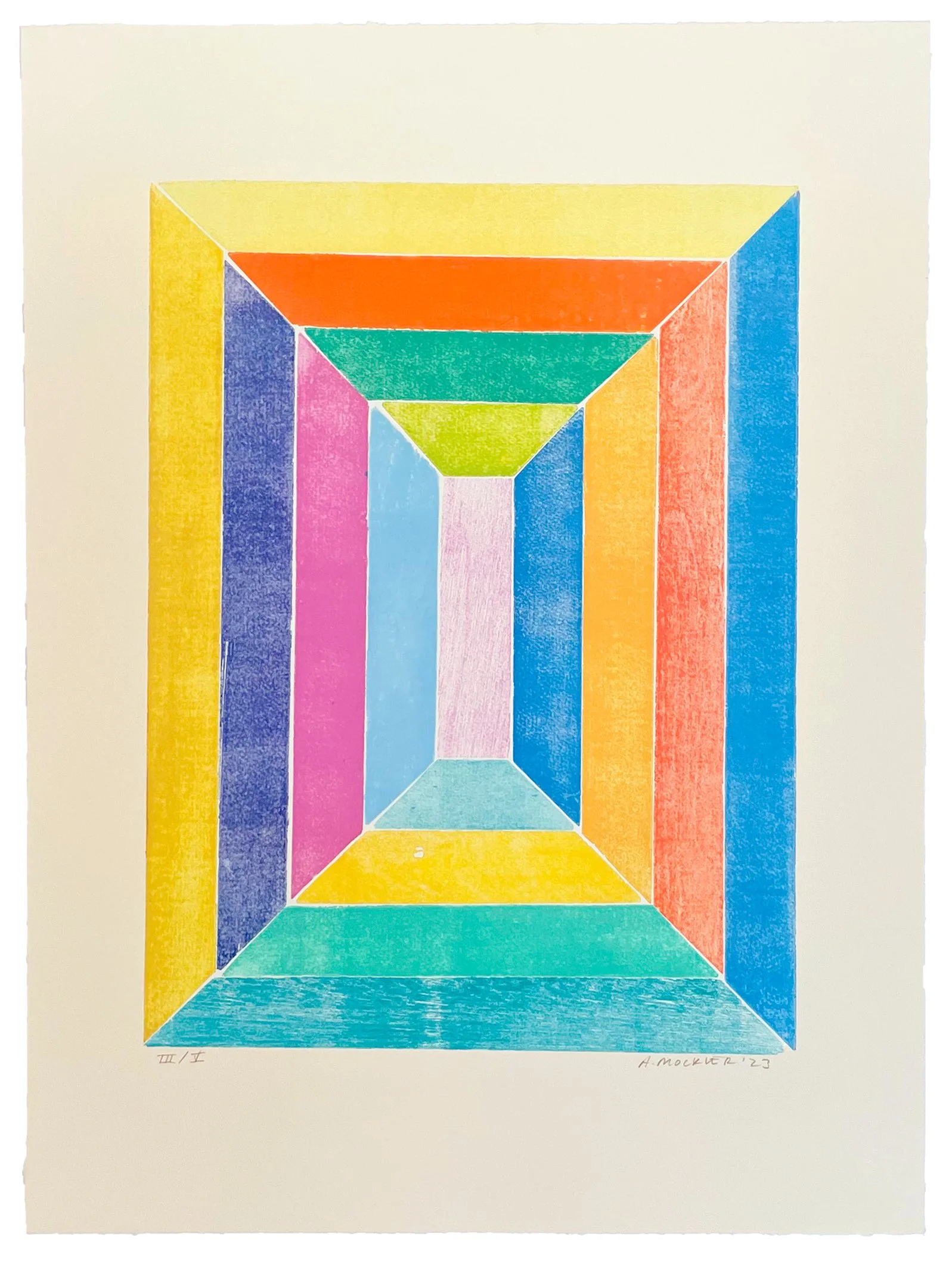 Windward III, 2025. Woodcut monoprint on Somerset. 25 x 19 in. Variable Edition 3/5