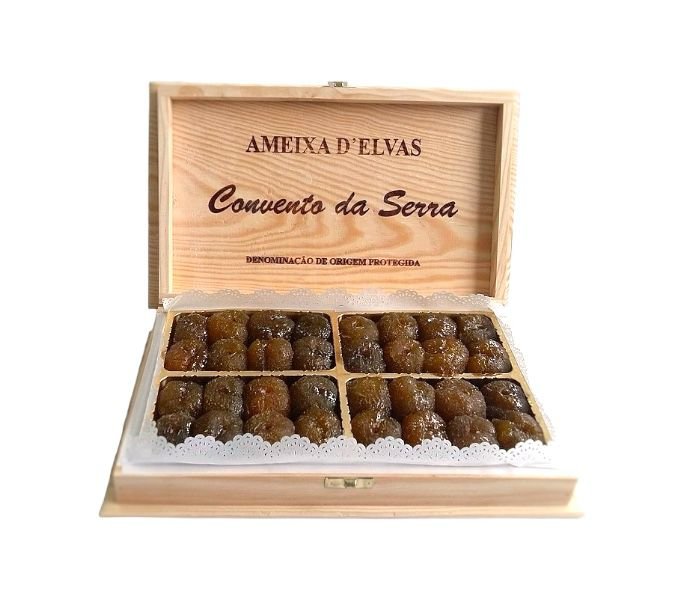 Ameixas D'Elvas DOP Escorrida - Caixa de Madeira 1Kg (Premium)