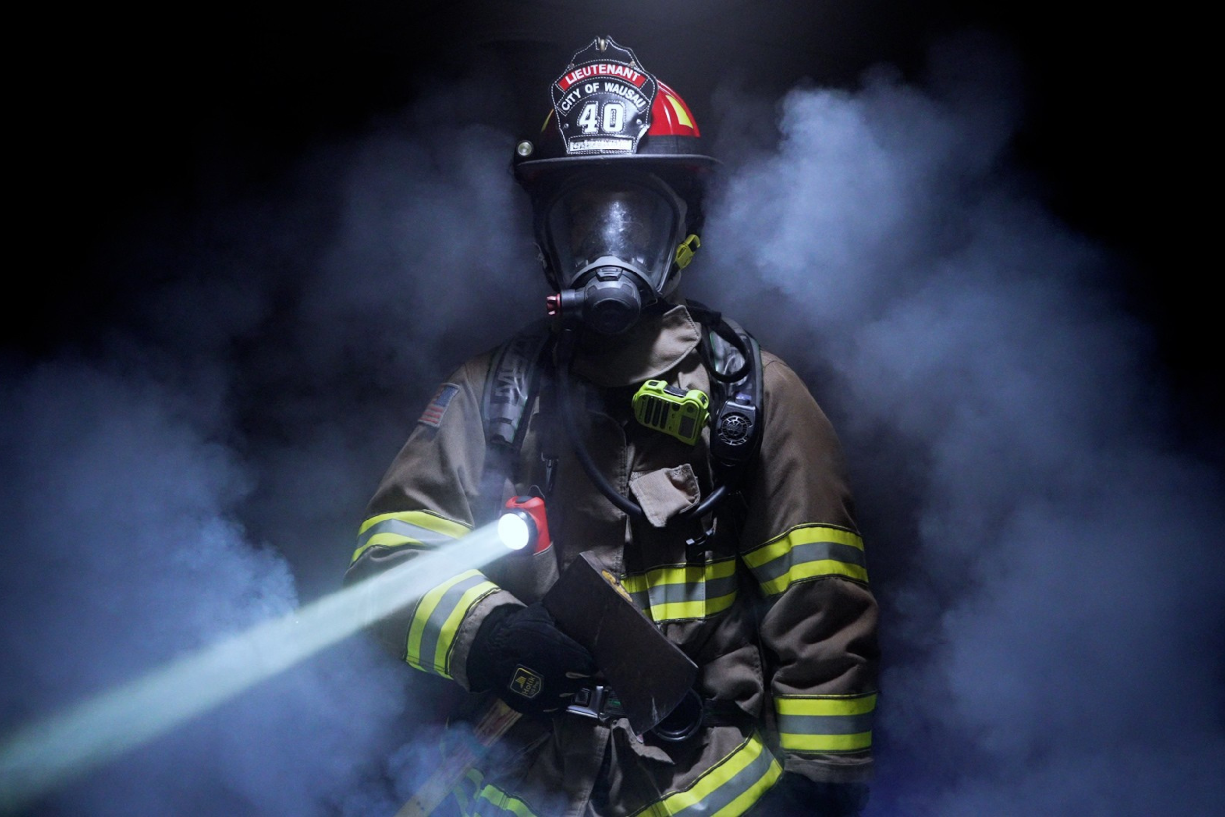 Firefigter in full gear