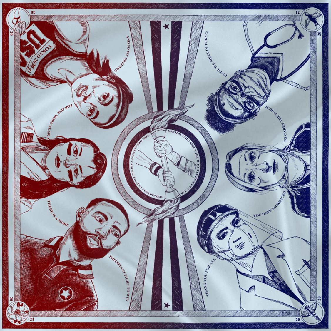 SP20 'Until We Meet In Tokyo' Silk Scarf
