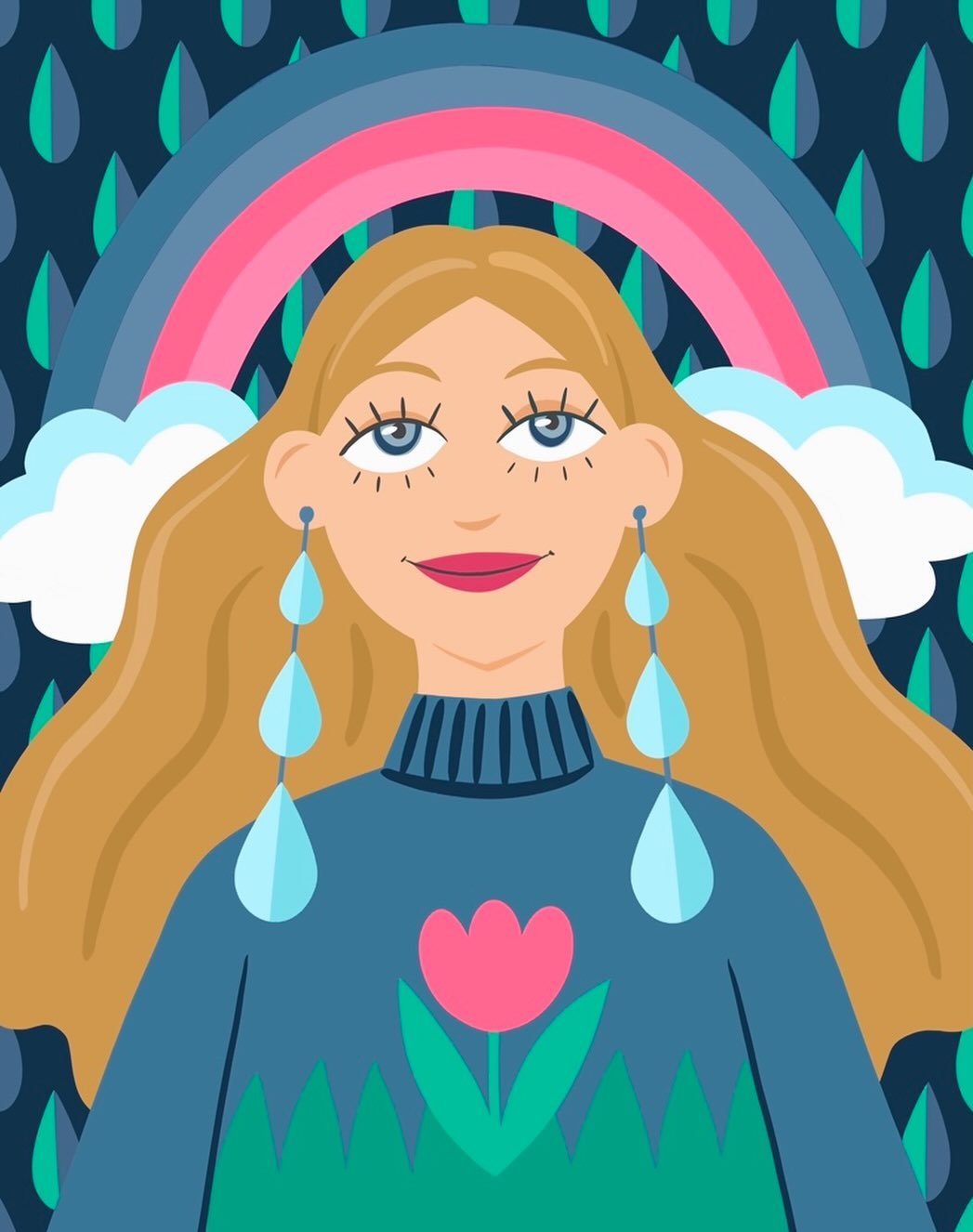 Popping out of the ether with art for fun! 🌷💧🌈