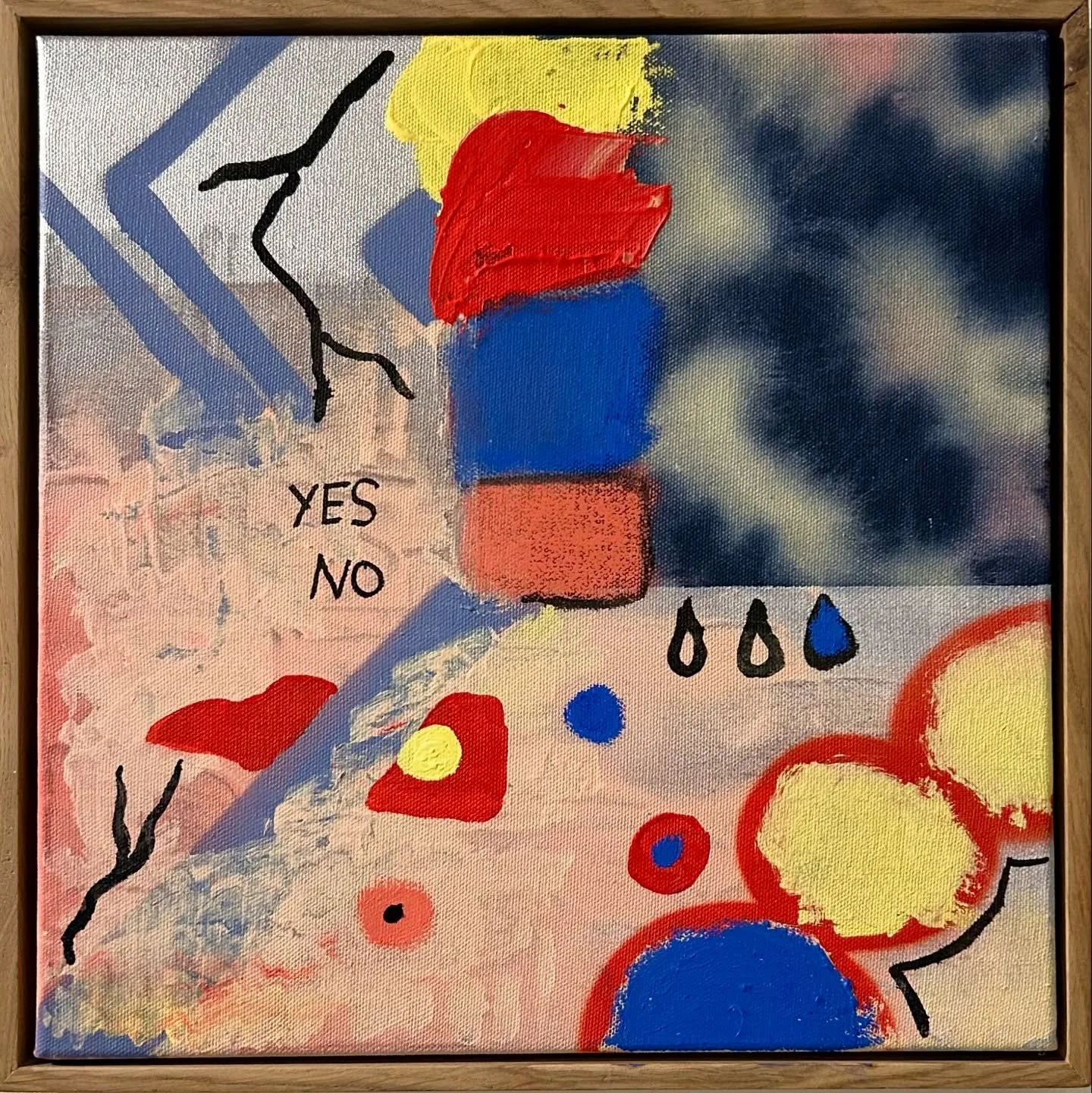 For a friend 🫶🏼 

Mixed media and Bravo lifting his leg.