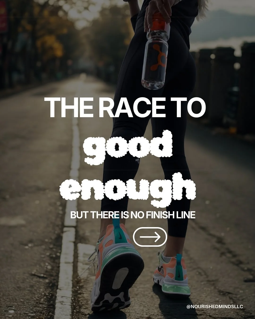 So many people are exhausted from running the &ldquo;good enough&rdquo; race.

Always trying to prove.
Perform.
Achieve.
Earn.

Hoping that the next milestone, the next compliment, the next version of themselves will finally make the feeling of &ldqu