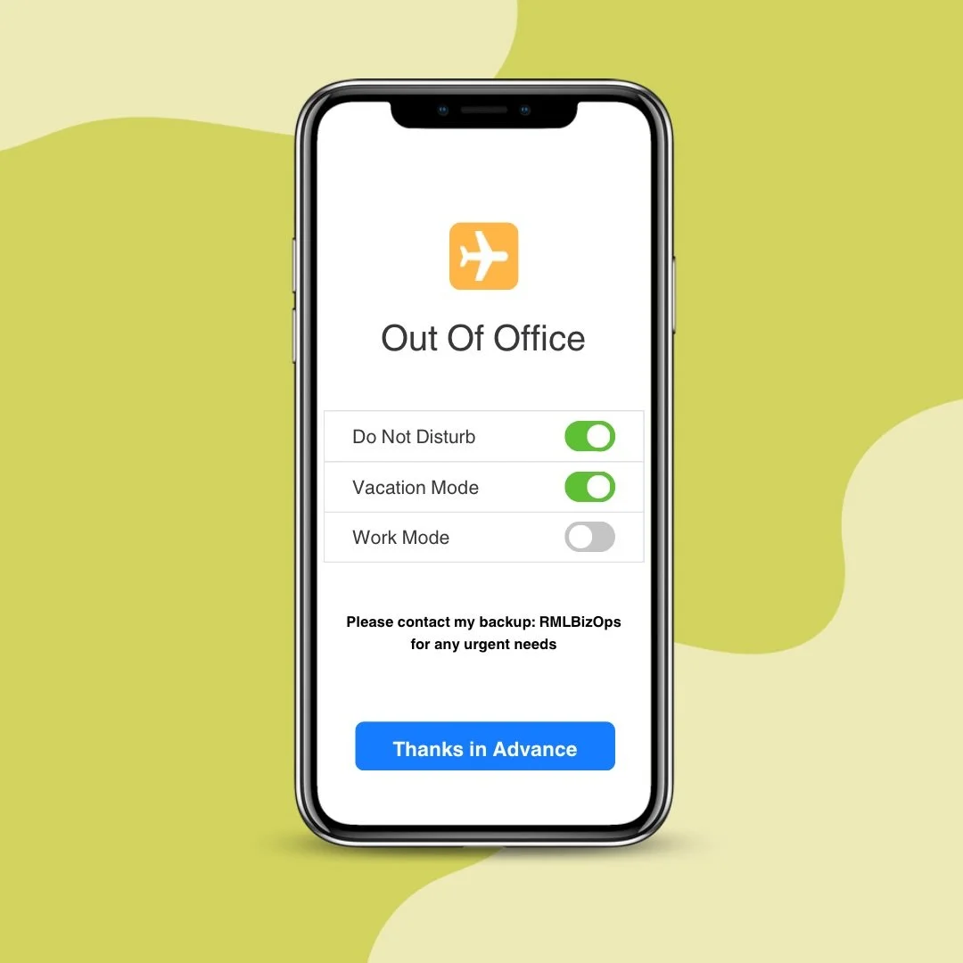 You don&rsquo;t need to &ldquo;stay on top of things&rdquo; while you&rsquo;re out of office. You need someone to actually run them.
 
Most business owners don&rsquo;t take real time off. 
They are: answering emails on the beach. Checking Slack durin