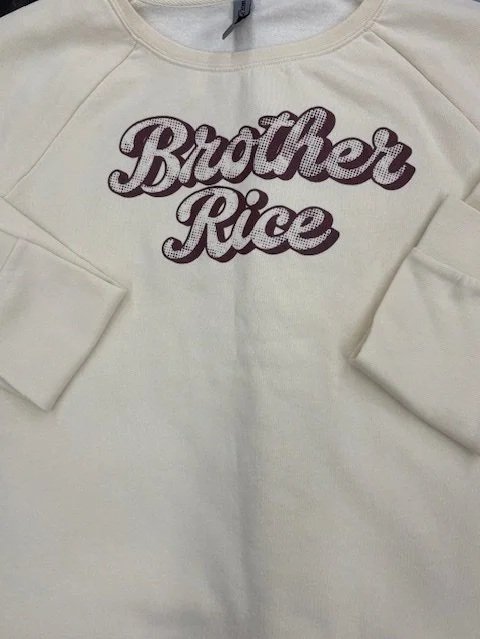 Cream Crewneck with Ram Hem