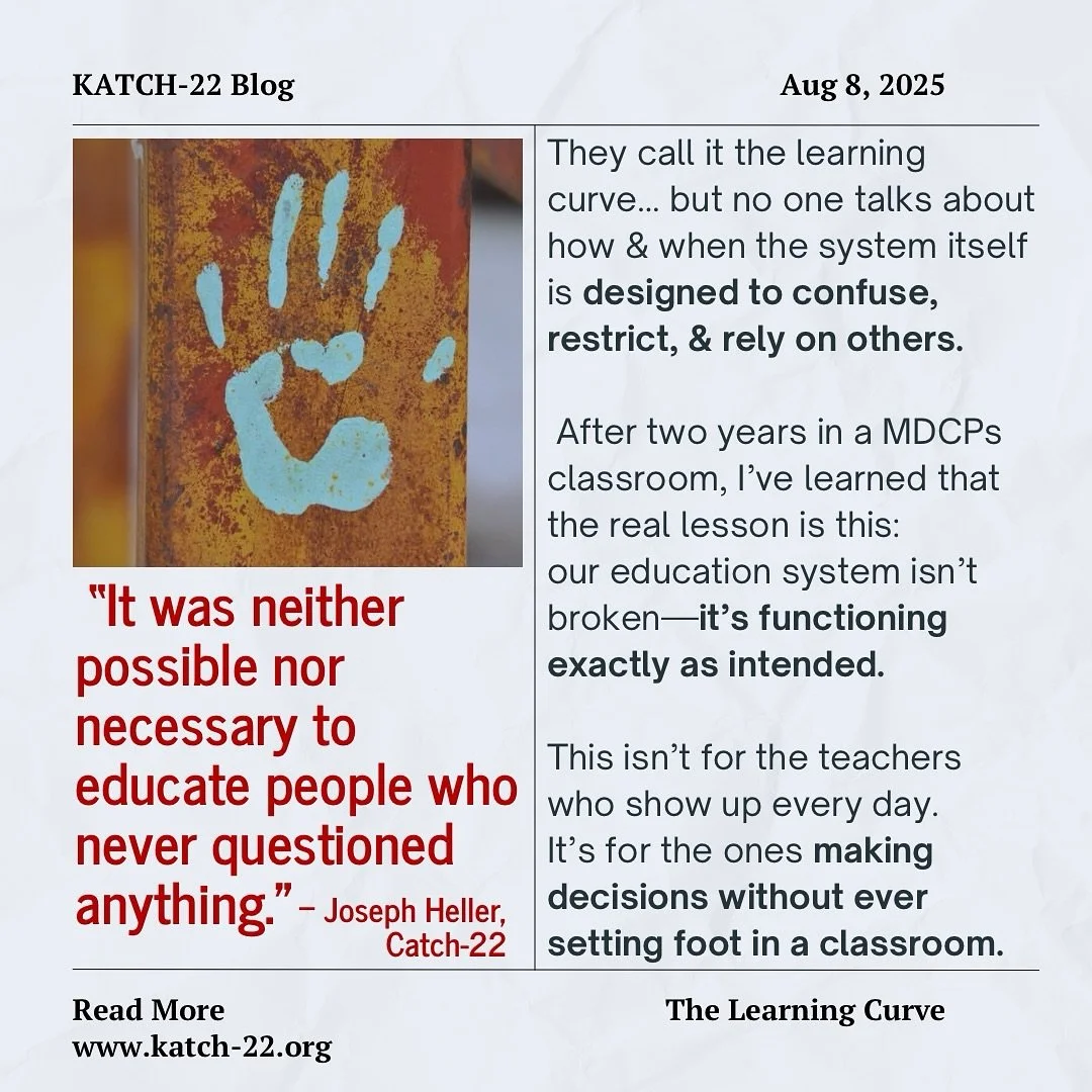 Education isn&rsquo;t broken; it&rsquo;s functioning as intended.
It&rsquo;s time to question the system. 
Learn more about the real learning curve at www.katch-22.org
.
.
.
.
.
#KATCH22 #catch22 
#Education #Learning #EdTech #OnlineLearning #Lifelon