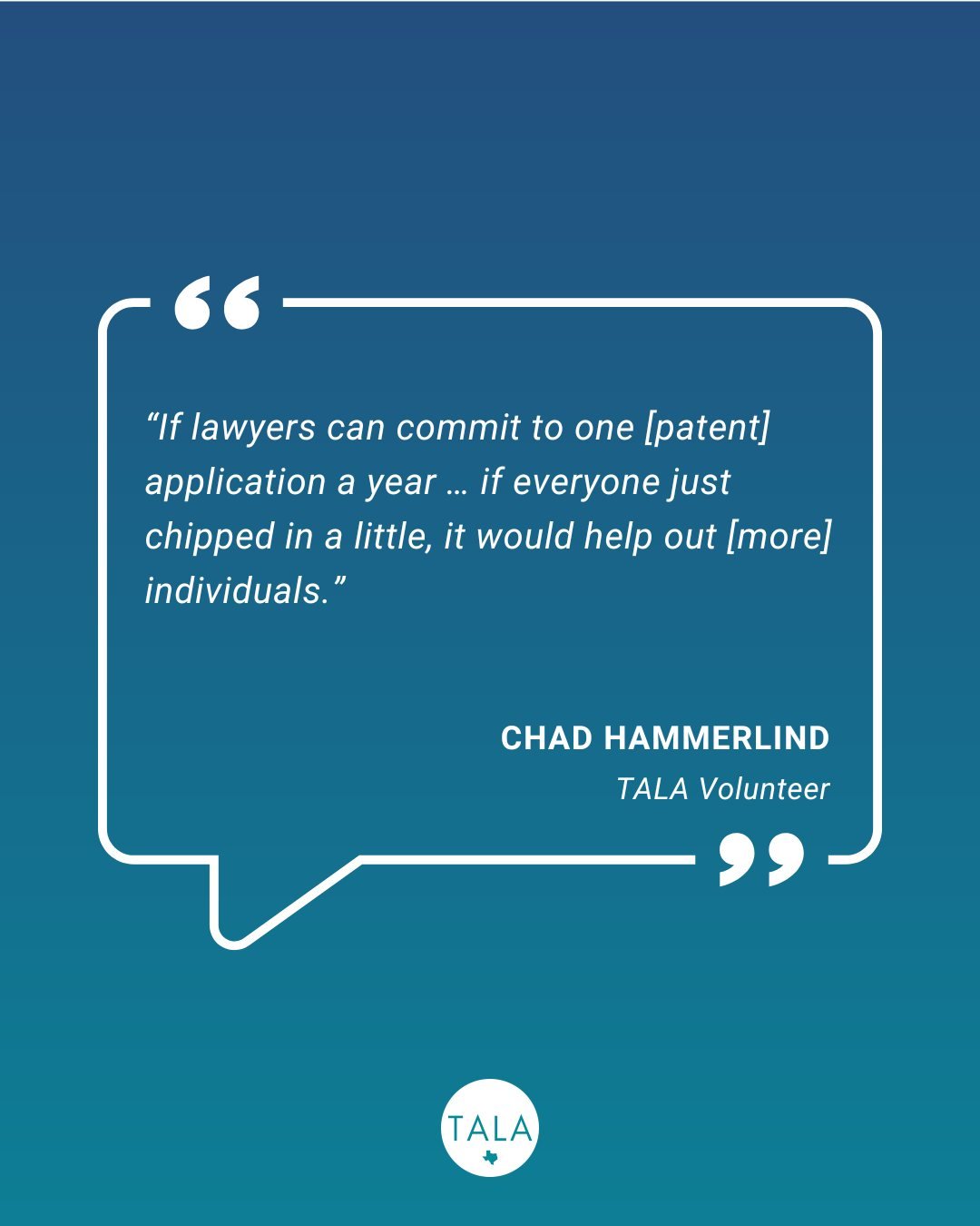 We are so thankful for our volunteer lawyers who chip in a little to make a BIG impact. 

Joining our biweekly match list does not obligate you to take a case - how frequently you volunteer is up to you. This is just a biweekly opportunity to chip in
