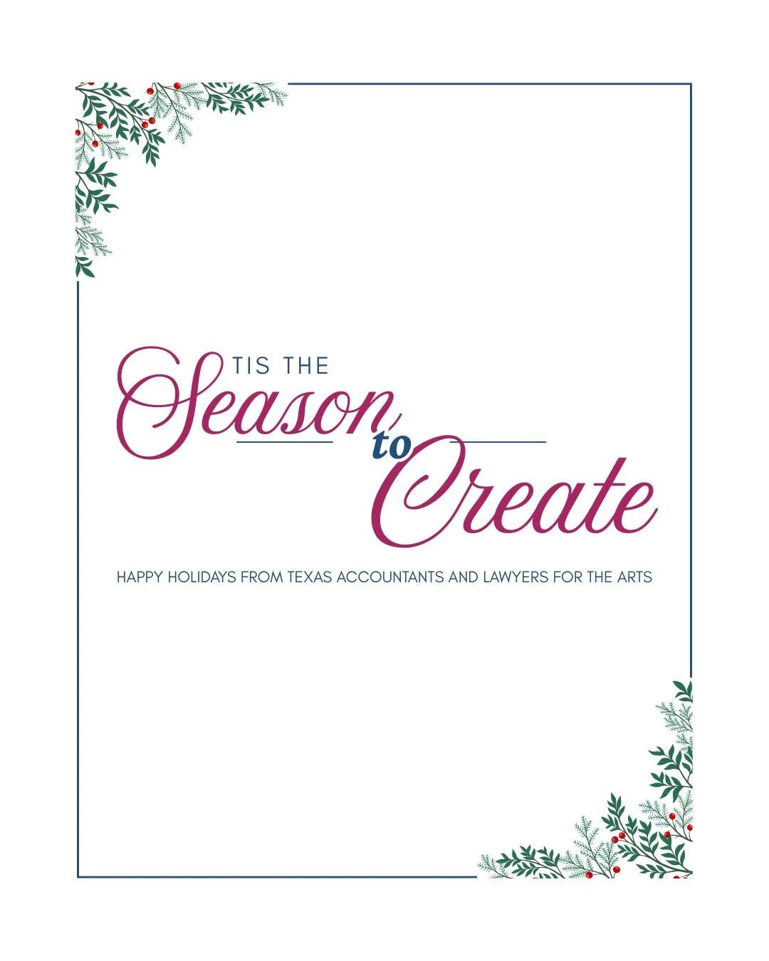 Wishing you a creative season today and every day. ✨