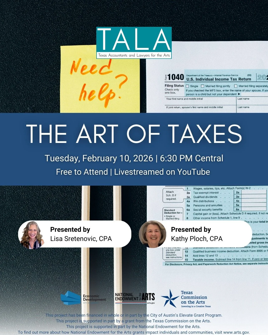 TONIGHT! 🚨 Join us for The Art of Taxes this evening at 6:30 PM Central on our YouTube Channel.

&ldquo;But TALA, I attended The Art of Taxes last year!&rdquo; You should still join us this year. The One Big Beautiful Bill Act has introduced many ta