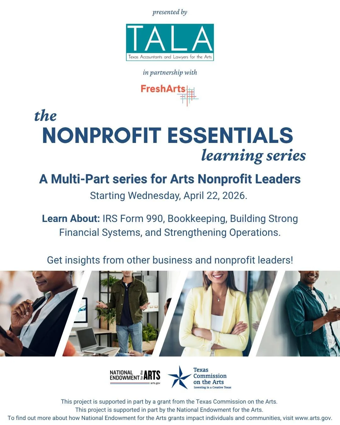 The Nonprofit Essentials Learning Series kicks off next Wednesday, April 22, at 6:00 PM Central! Which session are you most interested in? 👀

There&rsquo;s still time to register at the link in our bio!