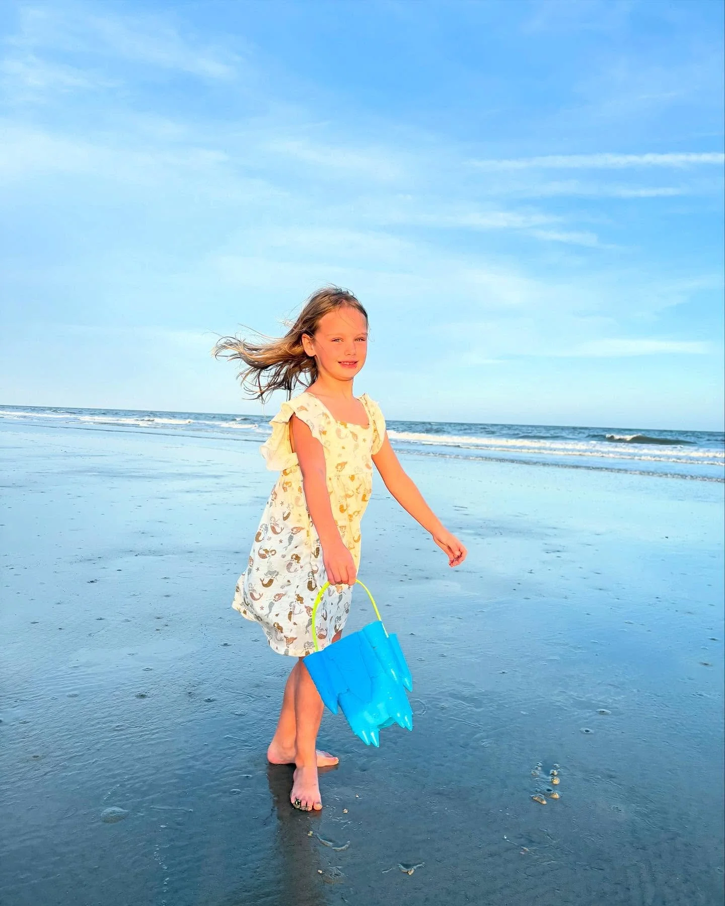 Shell yeah! 🐚 Our mini mermaid is making a splash in this adorable dress 🧜&zwj;♀️✨ Now available in our shop&mdash;perfect for your little sea star!