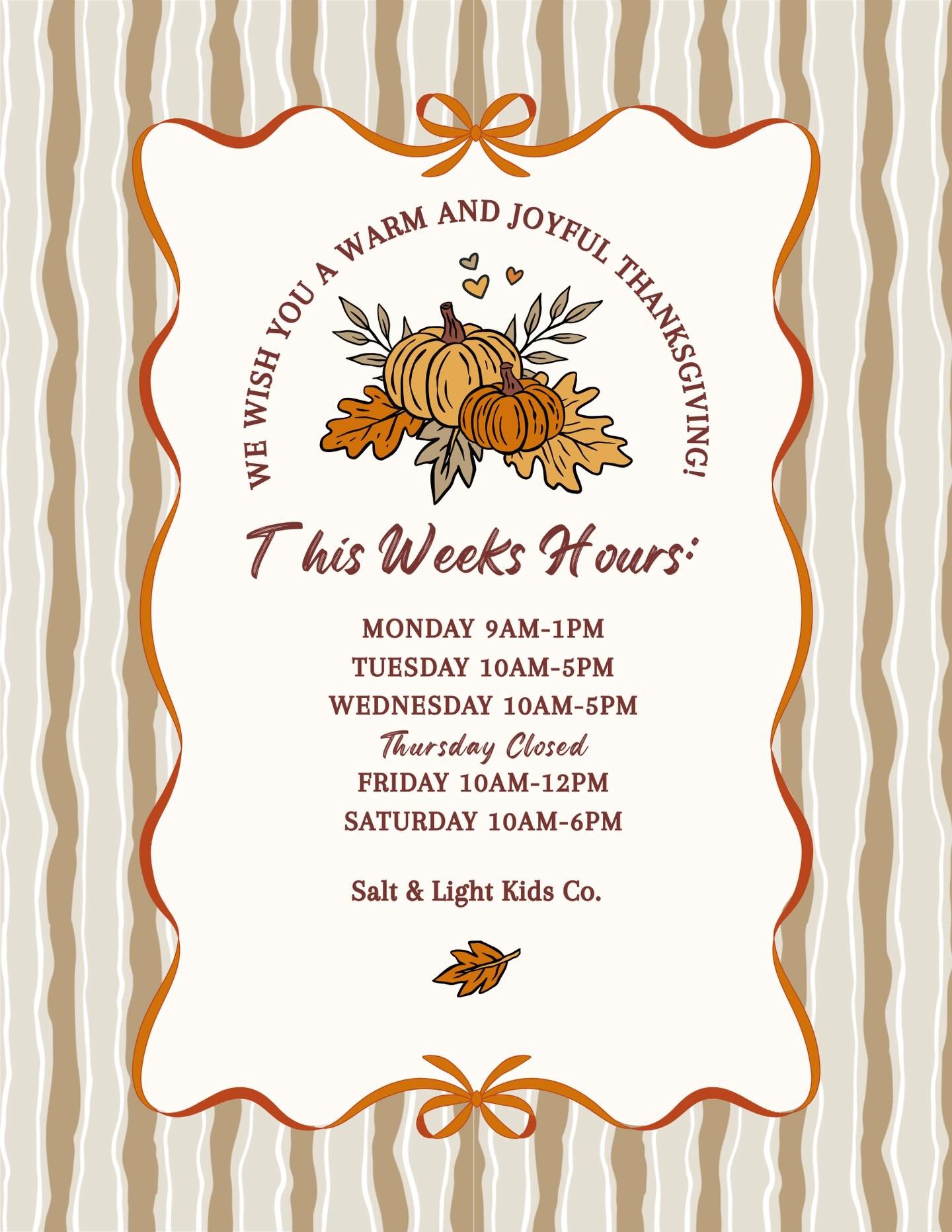 From our family to yours, we&rsquo;re wishing you a happy Thanksgiving!
Spending time with our loved ones is our favorite thing to do. As moms, we feel just how fleeting childhood can be, so let this be your gentle reminder: the holidays might be wil