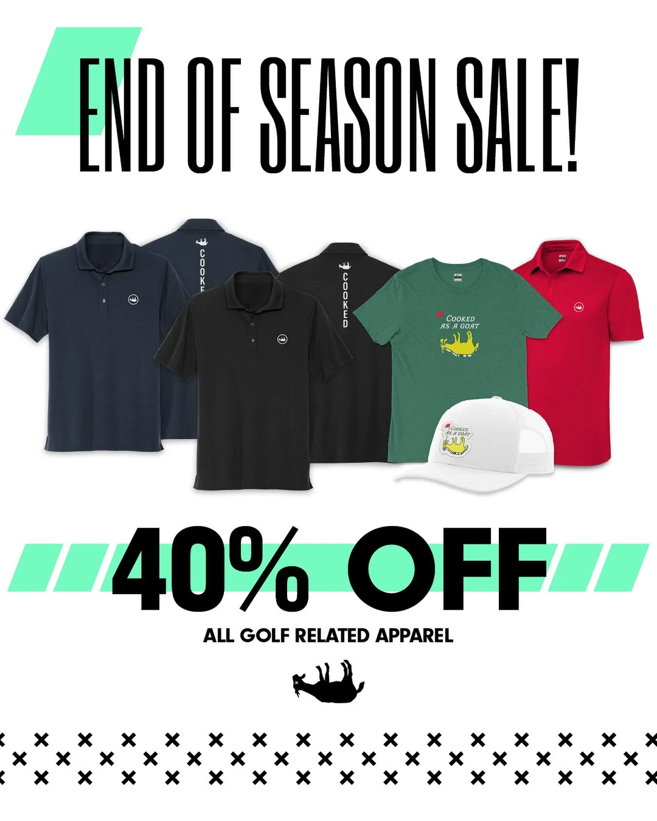 🚨END OF SEASON SALE! 40% OFF! That&rsquo;s right &mdash; 40% off all golf related items until they are gone! 

Move quickly&hellip; many items are low stock. Christmas gift? Birthday 🎁? Treat yo&rsquo;self? Doesn&rsquo;t matter. The price is right!