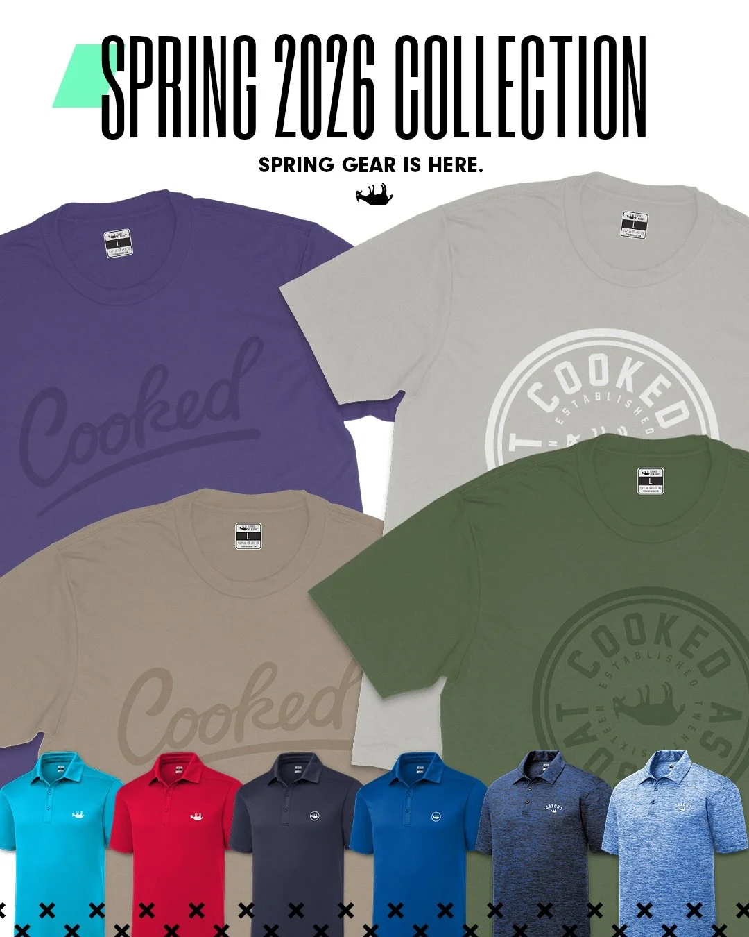 SPRING 2026 COLLECTION 👀

New Spring drop is here! Just in time for the 10 year anniversary of our origin story. 

#cooked #cookedasagoat #getcooked