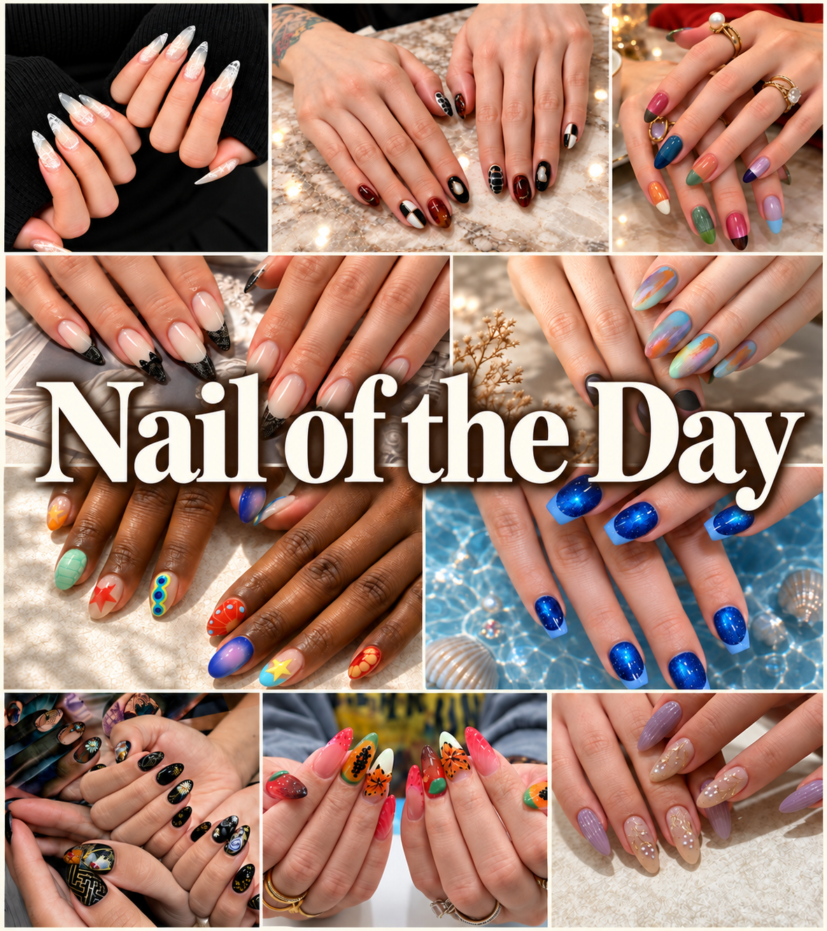 Nail art portfolio featuring creative manicure designs by Nail of the Day in Greenpoint, Brooklyn.