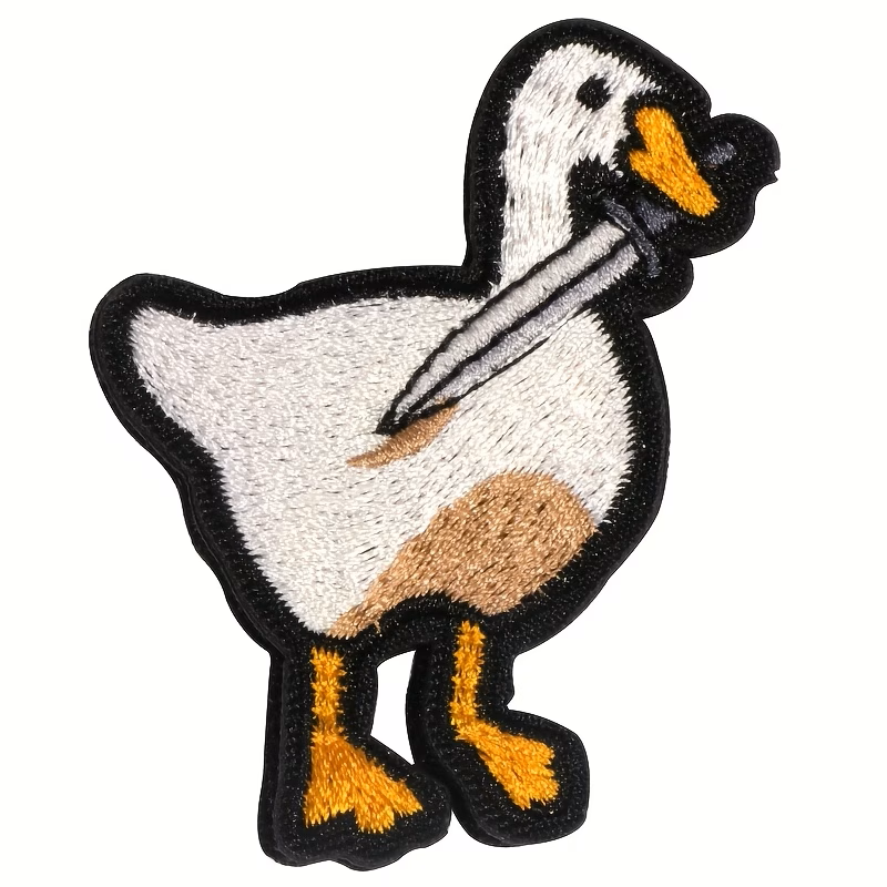 Iron-On Embroidered Murder Goose Iron-On Patch