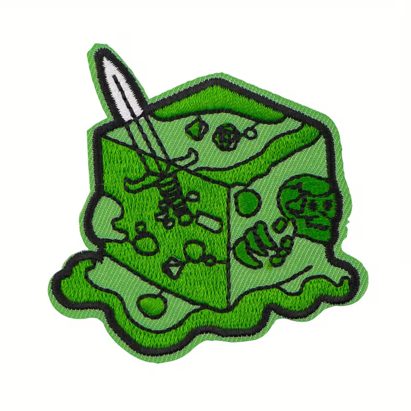 Gelatinous Cube Iron-On Embroidered Patch