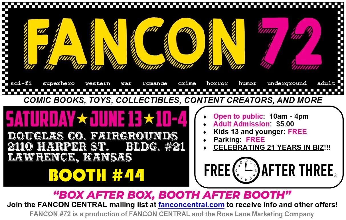 Come see the Geek (&amp; Jr Geeks) at Booth #44 at Fancon 72 in Lawrence, KS