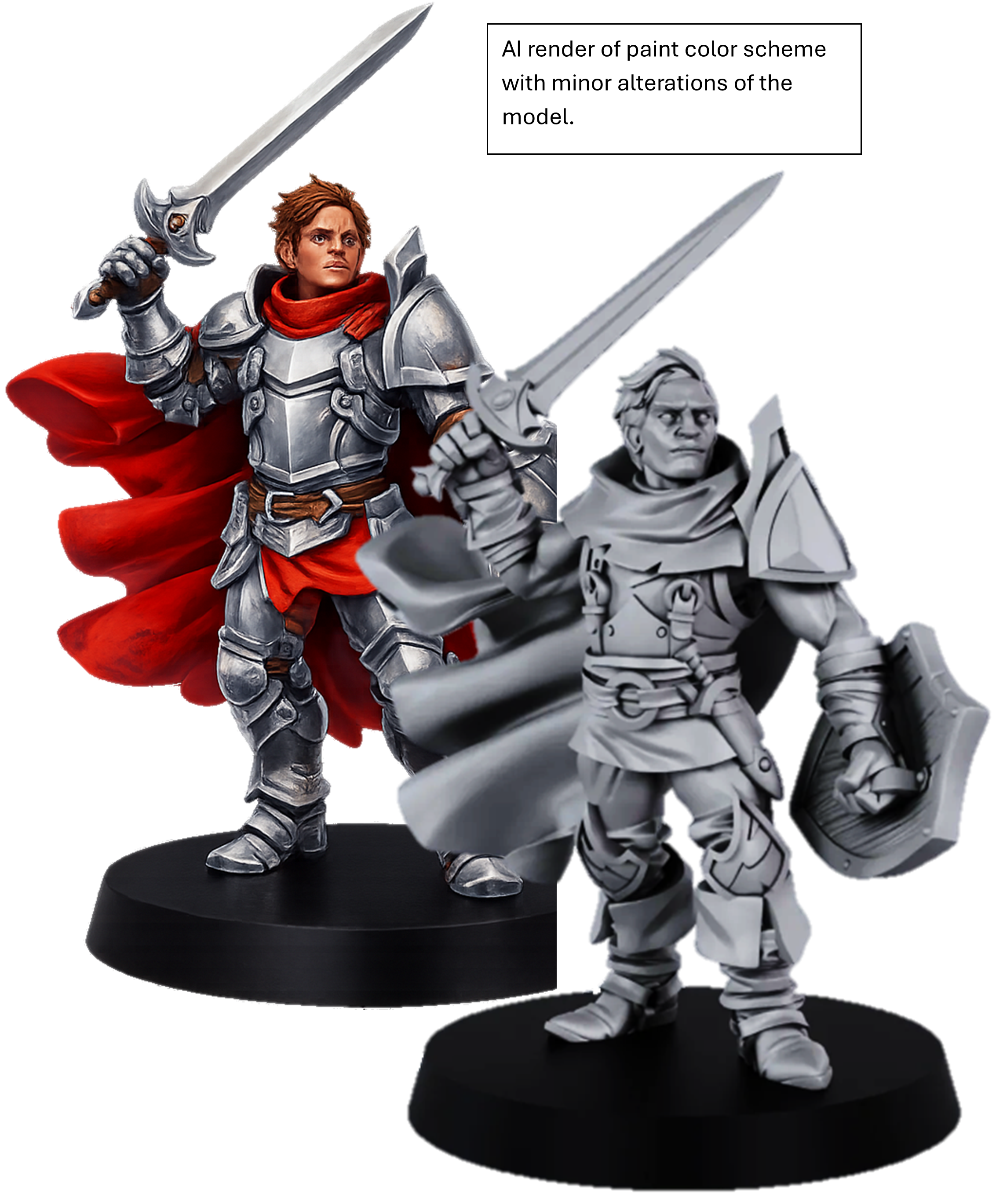 Heroic Valor Human Fighter Miniature