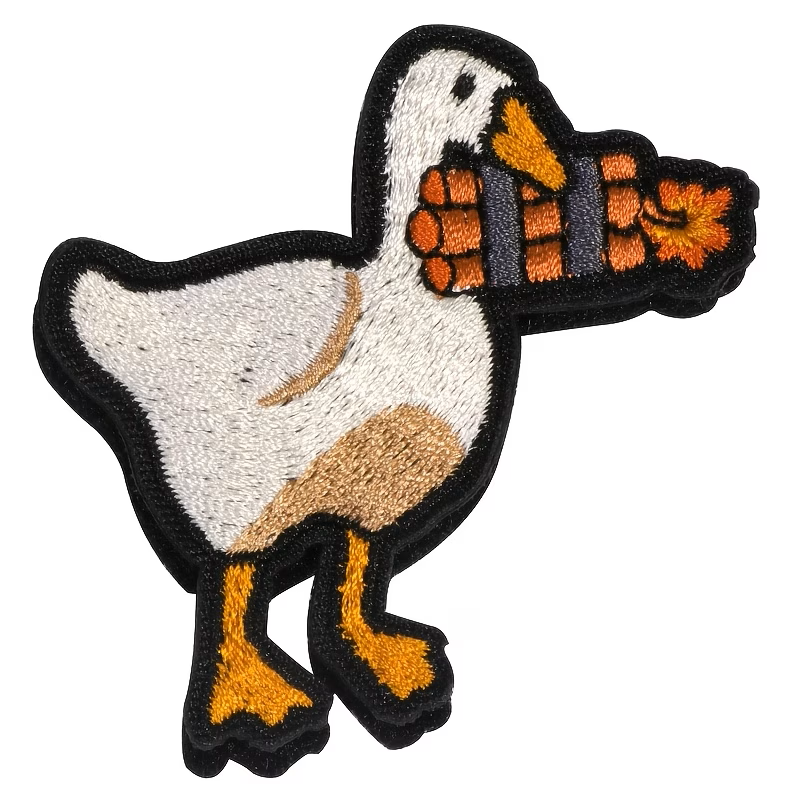 Iron-On Embroidered Murder Goose Dynamite Patch