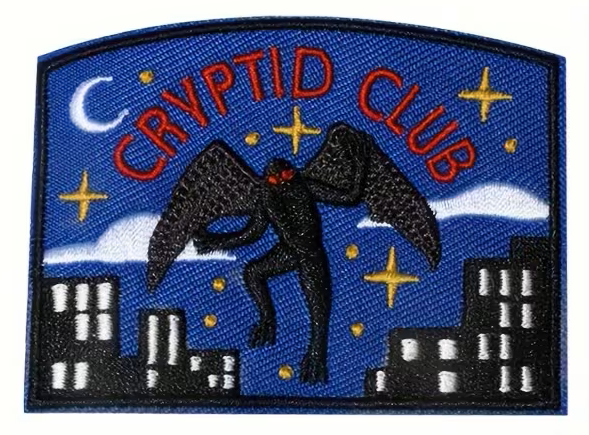 Cryptid Club Mothman Iron-on Patch