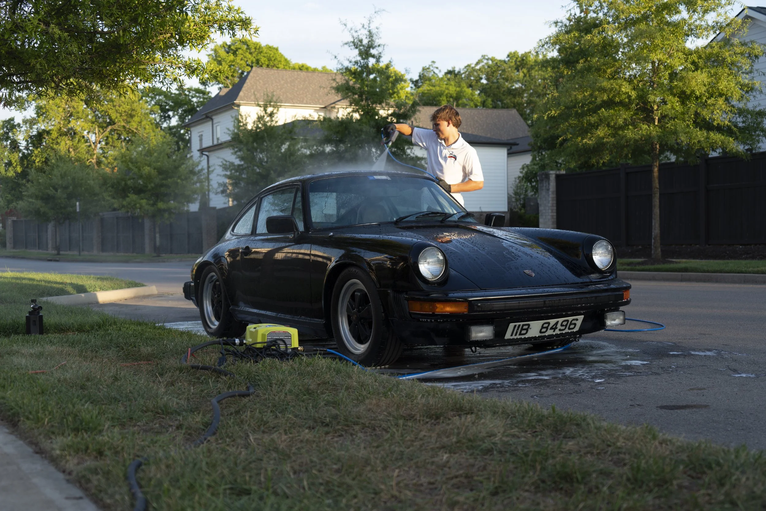 Classic Porsche 911 getting foam wash — high-end detail session with Reflections Perfection in Franklin.